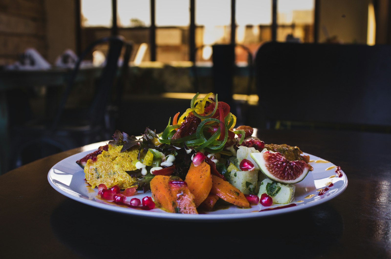 Mediterranean plate at the restaurant